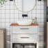 Encimera de baño madera maciza de haya 80x40x1,5