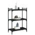 Librería de 3 estantes madera de ingeniería negro 60x30x86