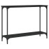 Mesa consola madera de ingeniería negra 101x30,5x75