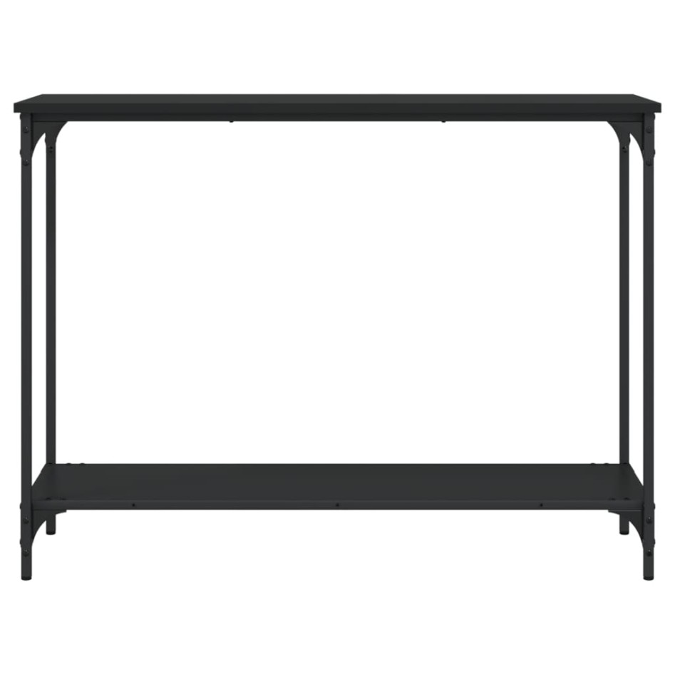 Mesa consola madera de ingeniería negra 101x30,5x75