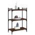 Librería 3 estantes madera ingeniería marrón roble 60x30x86