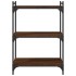 Librería 3 estantes madera ingeniería marrón roble 60x30x86