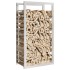 Estante para leña acero inoxidable 50x28x94