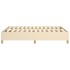 Estructura de cama box spring tela color crema 140x190