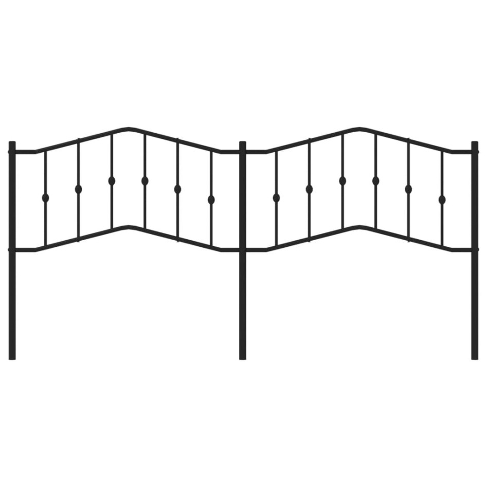 Cabecero de metal negro 200