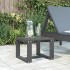 Mesa auxiliar de jardín madera maciza pino gris 40x38x28,5