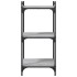 Librería 3 estantes madera ingeniería gris Sonoma 40x30x86