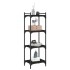 Librería de 4 estantes madera de ingeniería negro 40x30x120