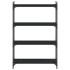 Librería de 4 estantes madera de ingeniería negro 80x30x120