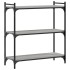 Librería 3 estantes madera ingeniería gris Sonoma 80x30x86
