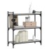 Librería 3 estantes madera ingeniería gris Sonoma 80x30x86