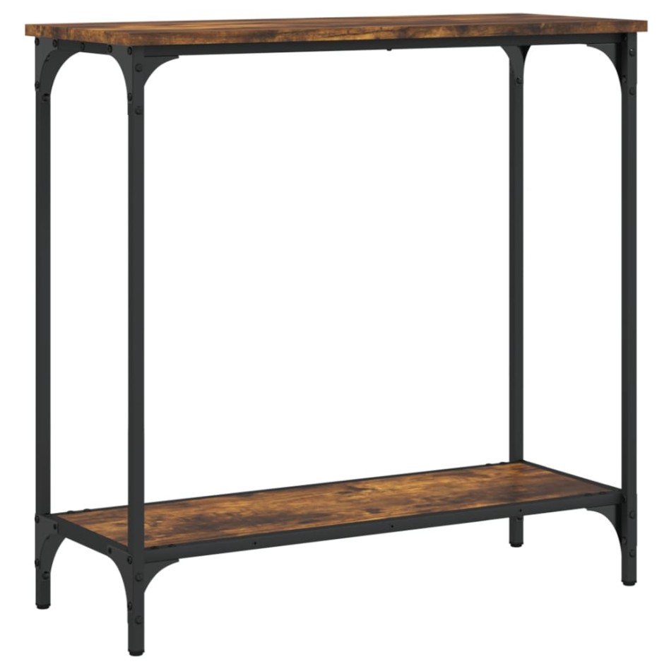Mesa consola madera de ingeniería roble ahumado 75x30,5x75