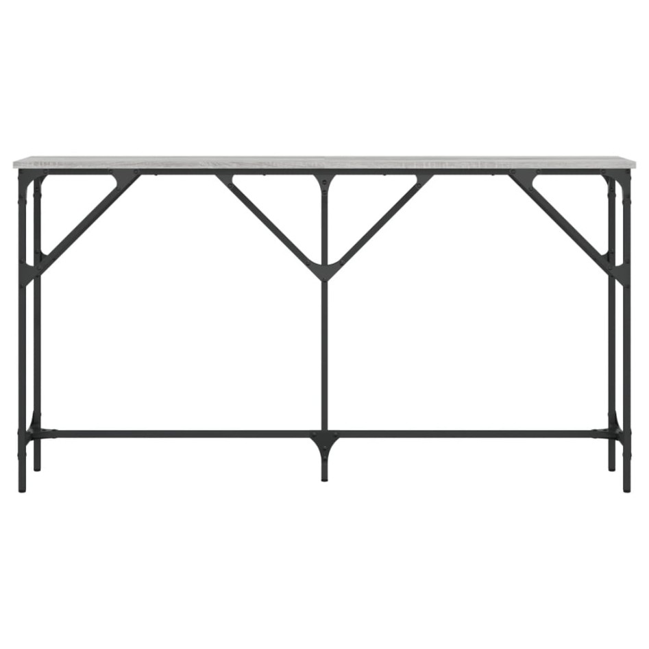 Mesa consola madera de ingeniería gris Sonoma 140x23x75