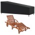 Cubierta para tumbona Oxford 420D negro 210x80x45/75