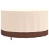 Cubierta muebles jardín redonda Oxford 600D beige Ø 157x71