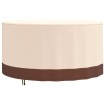 Cubierta muebles jardín redonda Oxford 600D beige Ø 157x71 cm
