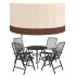 Cubierta muebles jardín redonda Oxford 600D beige Ø 157x71