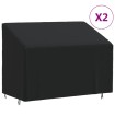 Cubiertas bancos 2 plazas 2 uds tela Oxford 420D 134x70x65/94cm