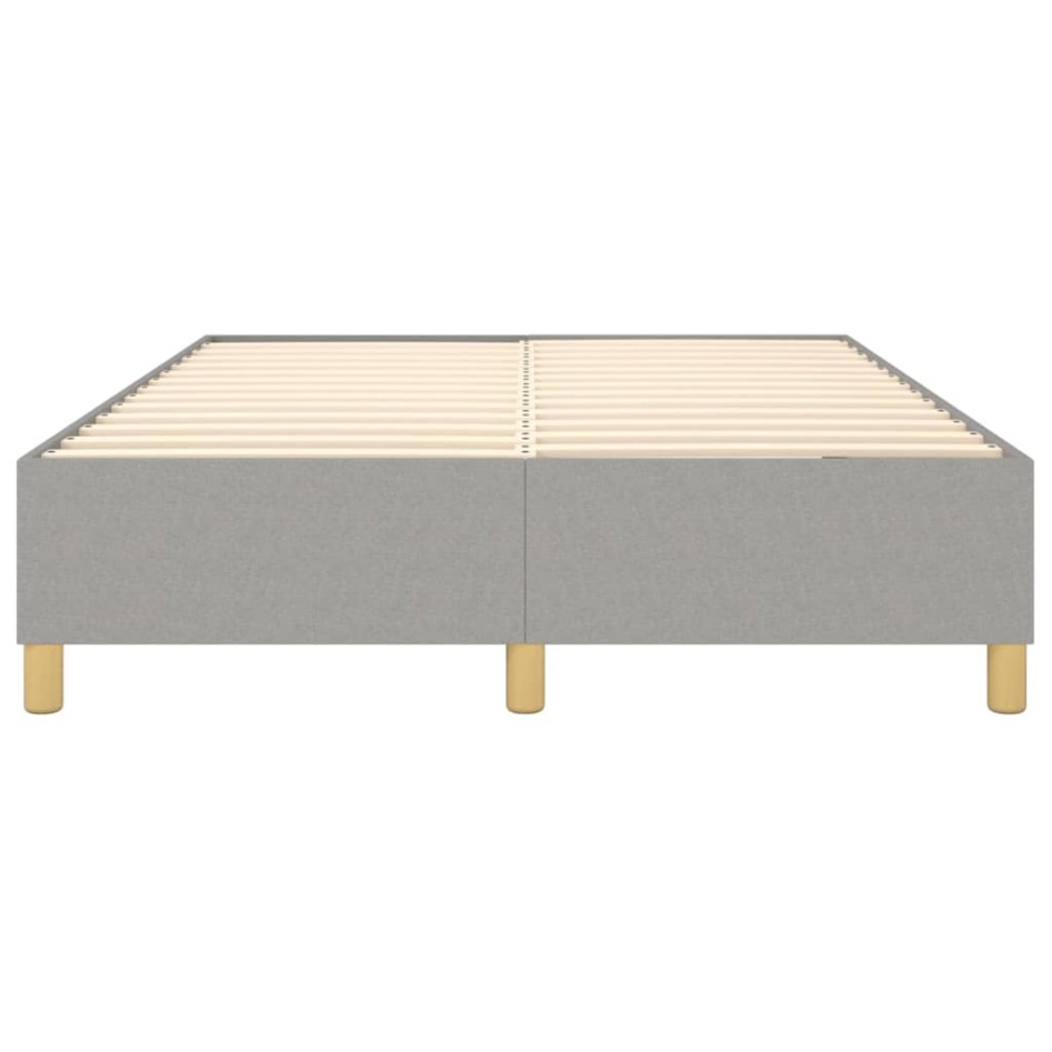 Estructura de cama box spring tela gris claro 140x190