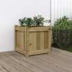 Jardinera madera maciza de pino impregnada 40x40x40 cm