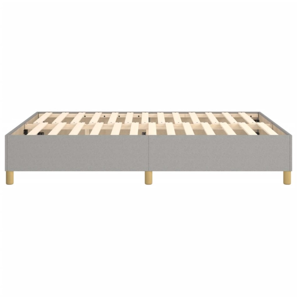 Estructura de cama box spring tela gris claro 140x190