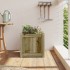 Jardinera madera maciza de pino impregnada 40x40x40