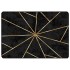 Alfombra lavable antideslizante negro y dorado 120x180