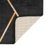 Alfombra lavable antideslizante negro y dorado 120x180