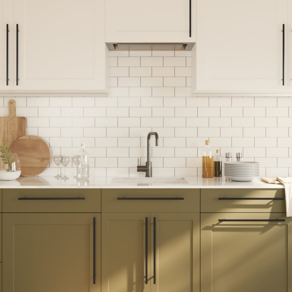 Tiradores para armarios 20 uds acero inoxidable negro 320