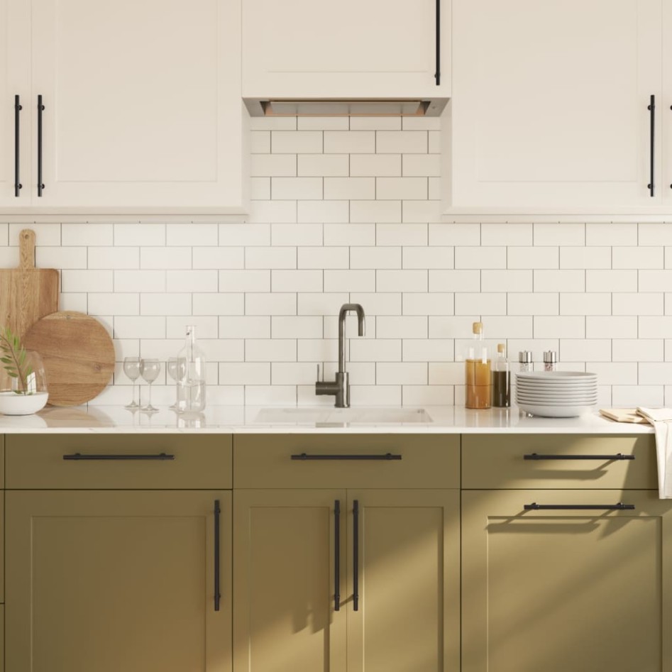 Tiradores para armarios 20 uds acero inoxidable negro 224