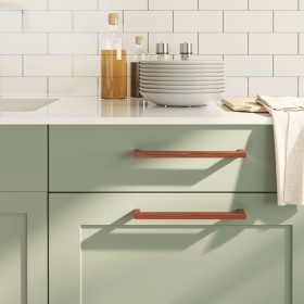 Tiradores para armarios 10 uds acero inoxidable bronce 224