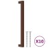 Tiradores para armarios 10 uds acero inoxidable bronce 224