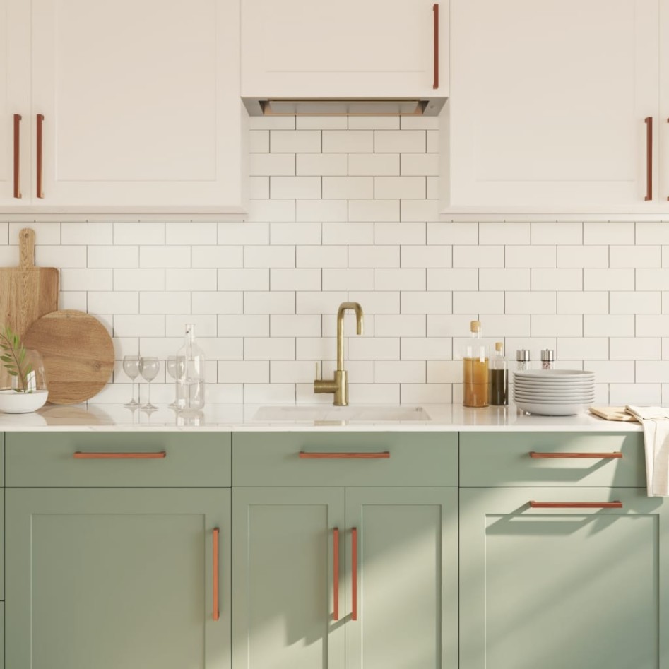 Tiradores para armarios 10 uds acero inoxidable bronce 224