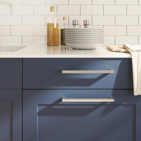 Tiradores para armarios 20 uds acero inoxidable plateado 224