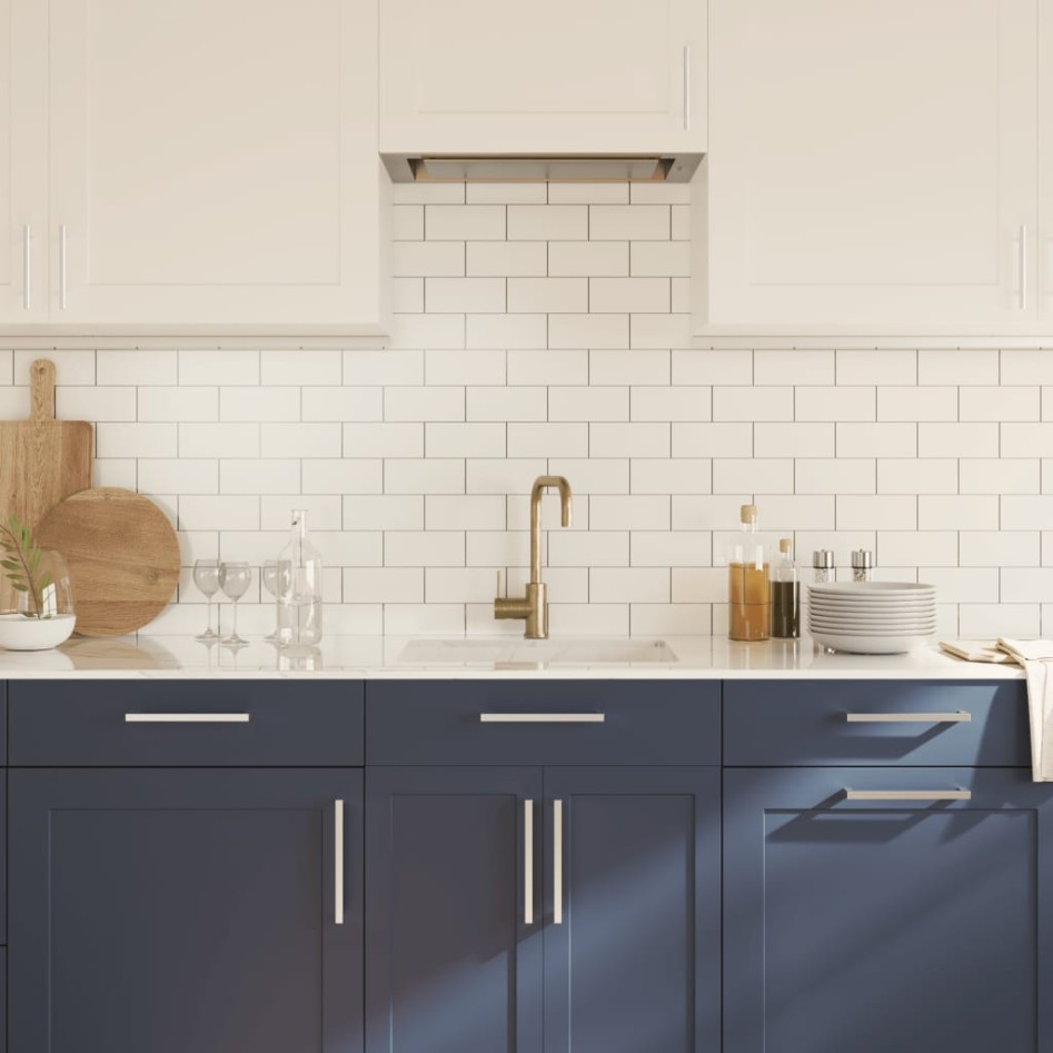 Tiradores para armarios 20 uds acero inoxidable plateado 224