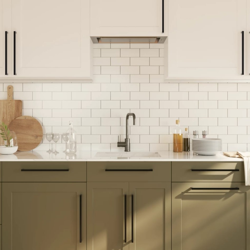 Tiradores para armarios 10 uds acero inoxidable negro 320