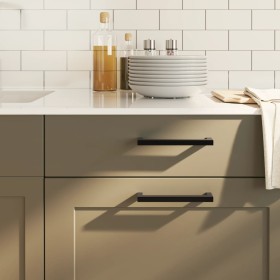 Tiradores para armarios 20 uds acero inoxidable negro 160