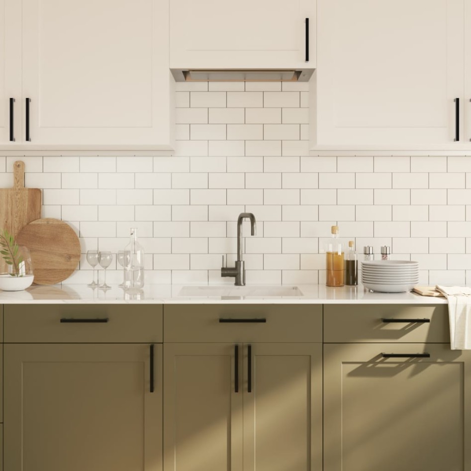 Tiradores para armarios 20 uds acero inoxidable negro 160