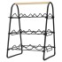 Home&Styling Botellero para 9 botellas metal negro y