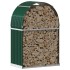 Leñero de acero galvanizado verde 80x45x120