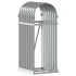 Leñero de acero galvanizado gris claro 40x45x100