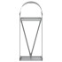 Leñero de acero galvanizado gris claro 40x45x100