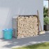 Leñero de acero galvanizado gris claro 120x45x100