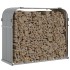 Leñero de acero galvanizado gris claro 120x45x100