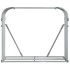 Leñero de acero galvanizado gris claro 120x45x100