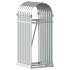 Leñero de acero galvanizado plateado 40x45x100