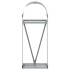 Leñero de acero galvanizado plateado 40x45x100