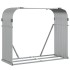 Leñero de acero galvanizado plateado 120x45x100