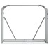 Leñero de acero galvanizado plateado 120x45x100