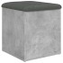 Banco con almacenaje madera ingeniería gris hormigón